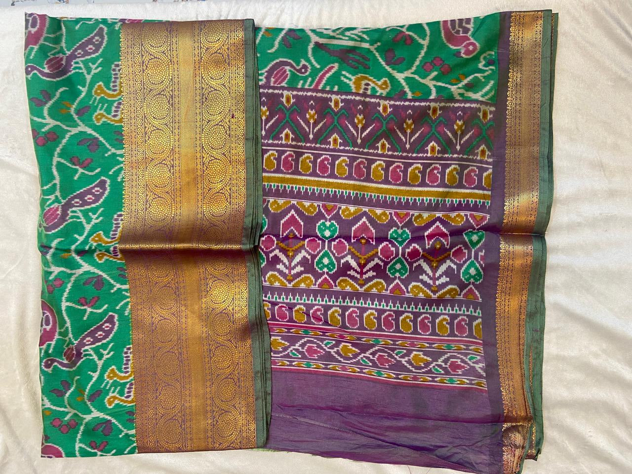 Ikat Semi Silk Saree