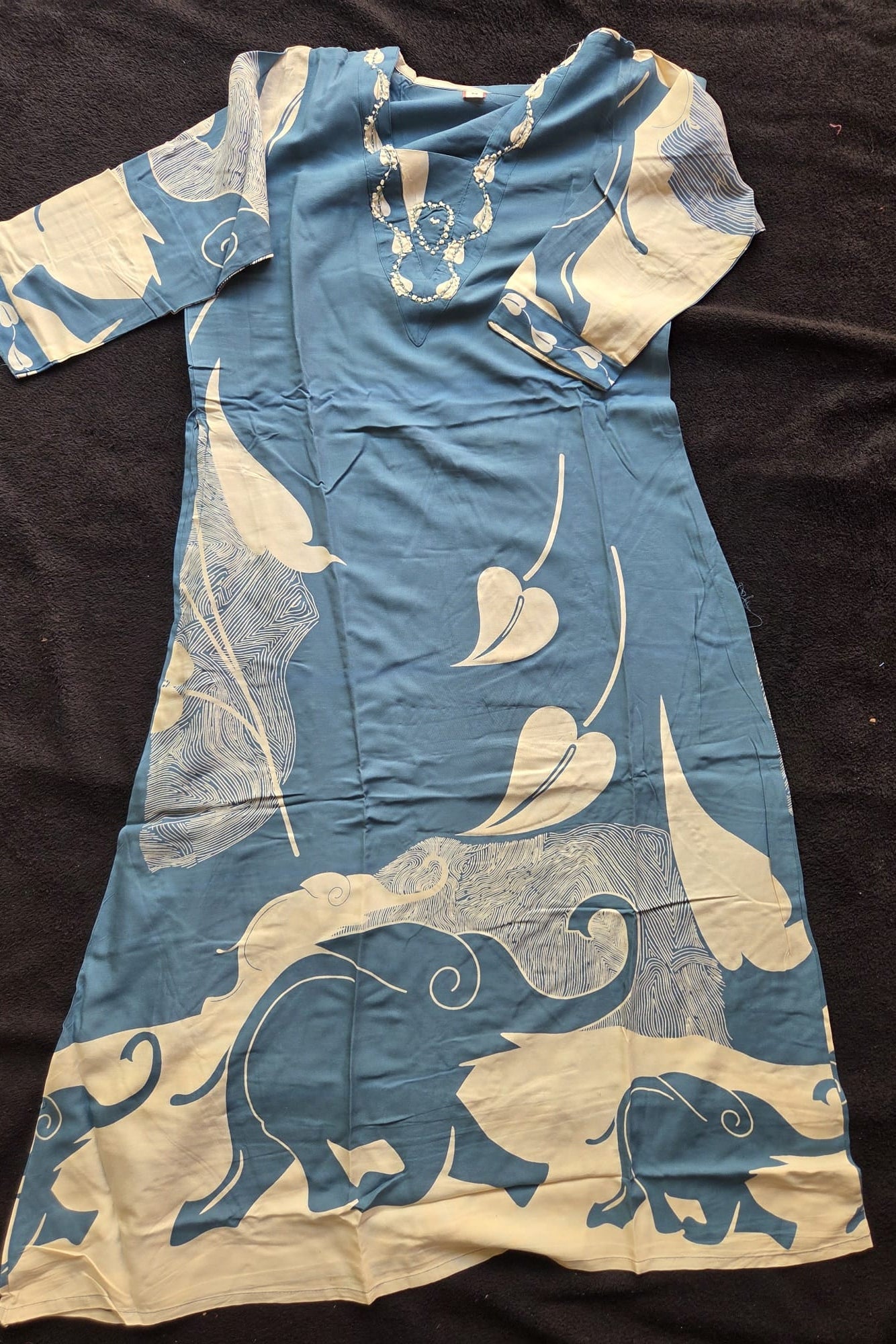 Blue Co-ord Set in Rayon