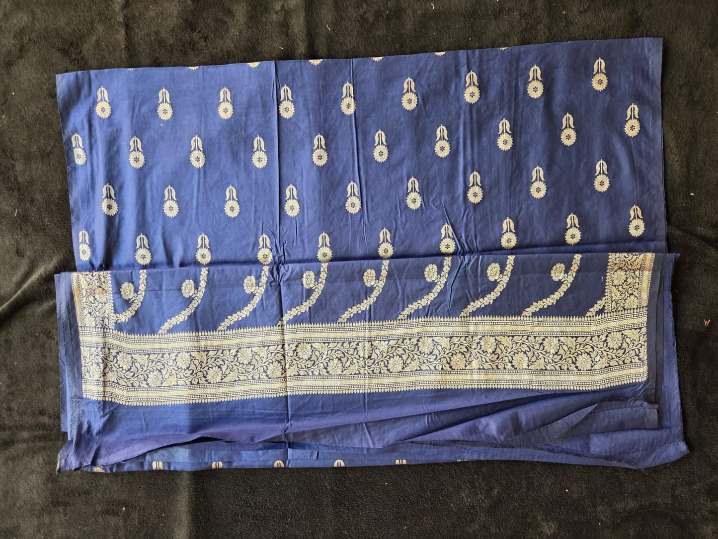 Banarasi Dress Materials with Floral Motifs - VSL Collections
