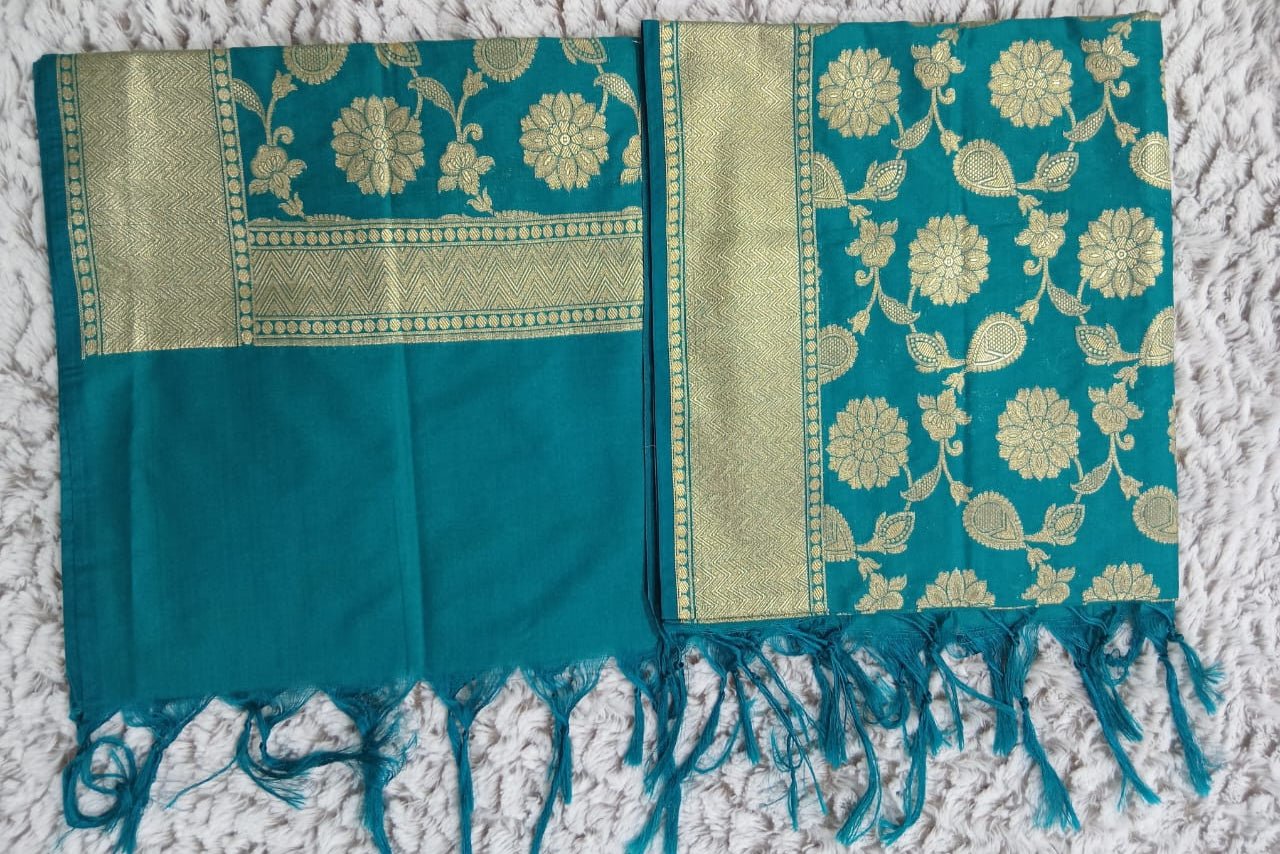 Banarasi Duppatta with Floral Weave - VSL Collections