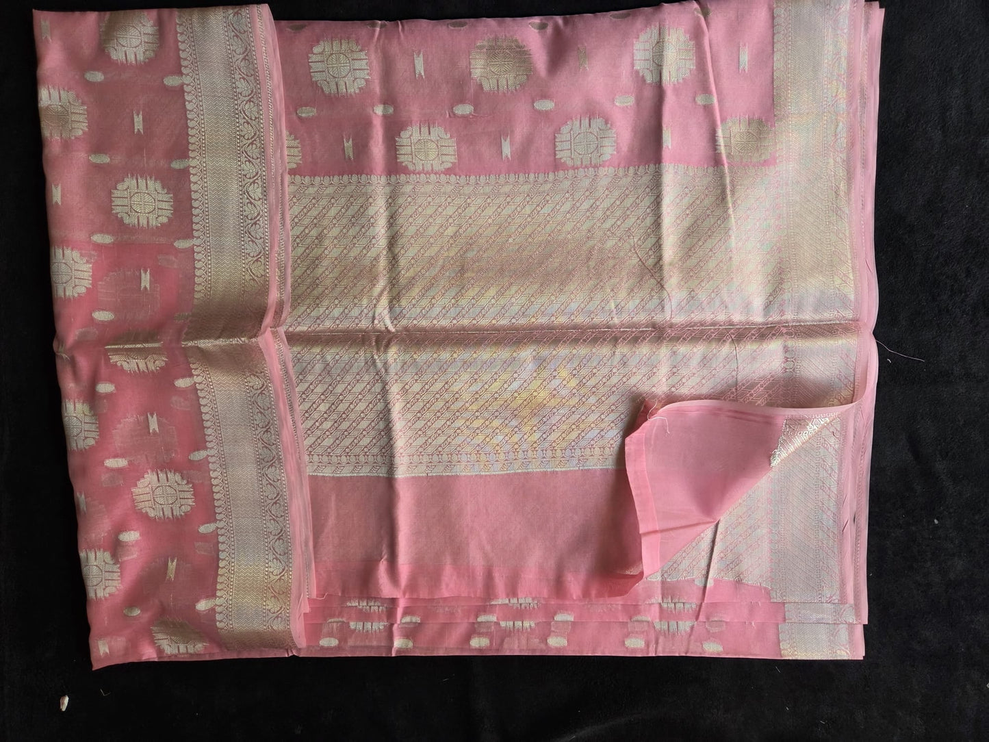 Banarasi Semi Cotton Sarees with Ashrafi(Gold Coin) Motif - VSL Collections