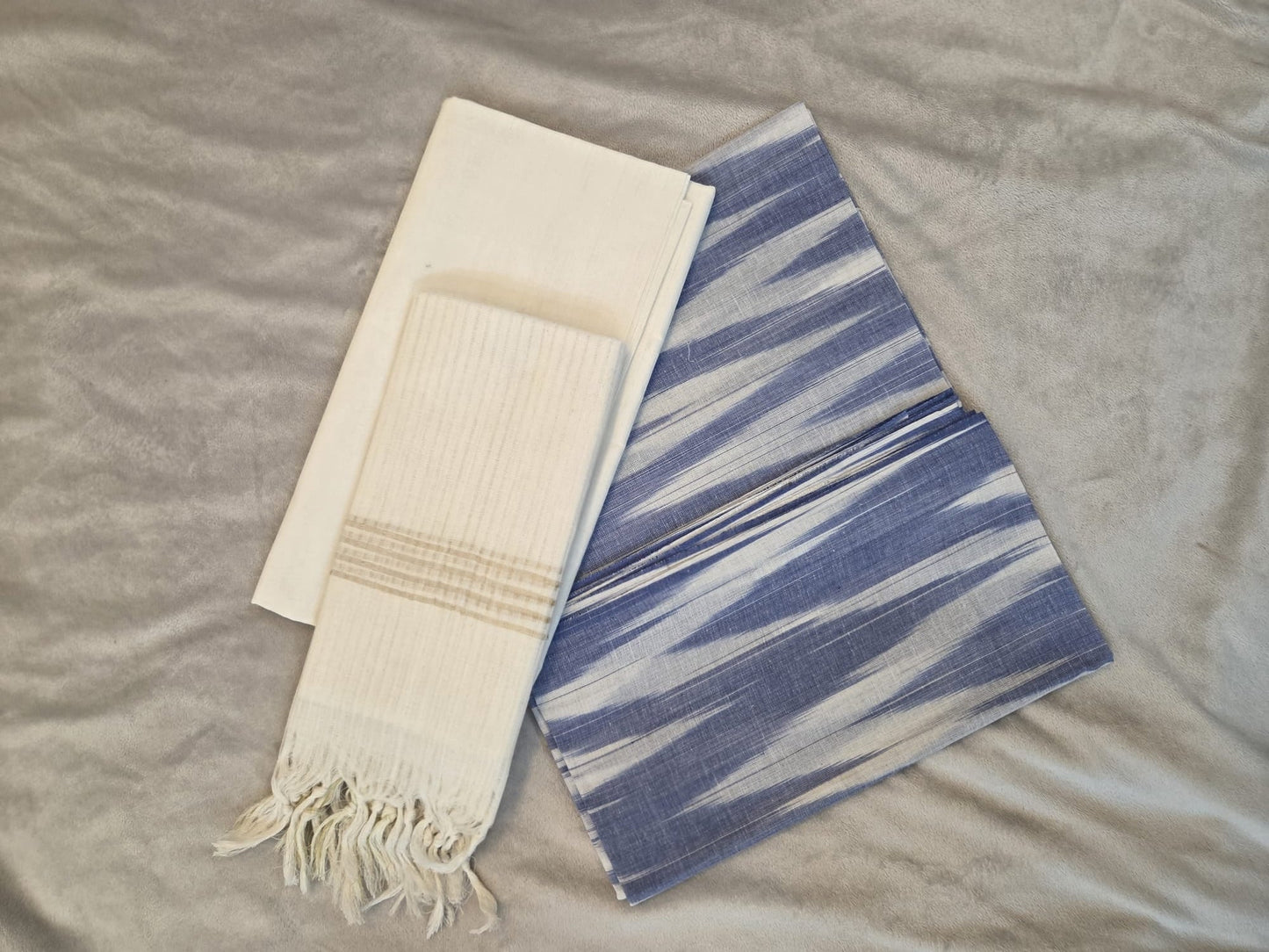 Pure Mangalagiri Cotton Ikkath Triangles - VSL Collections