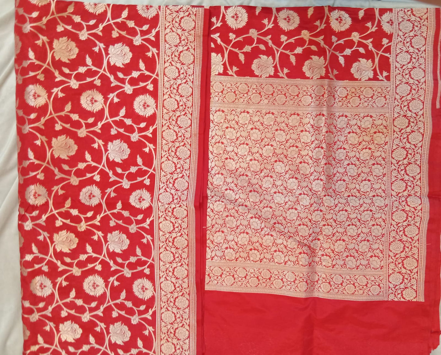 Red Banarasi Pure Katan Silk Saree