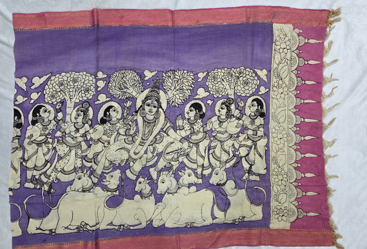 Blue Pen Kalamkaari Dupatta