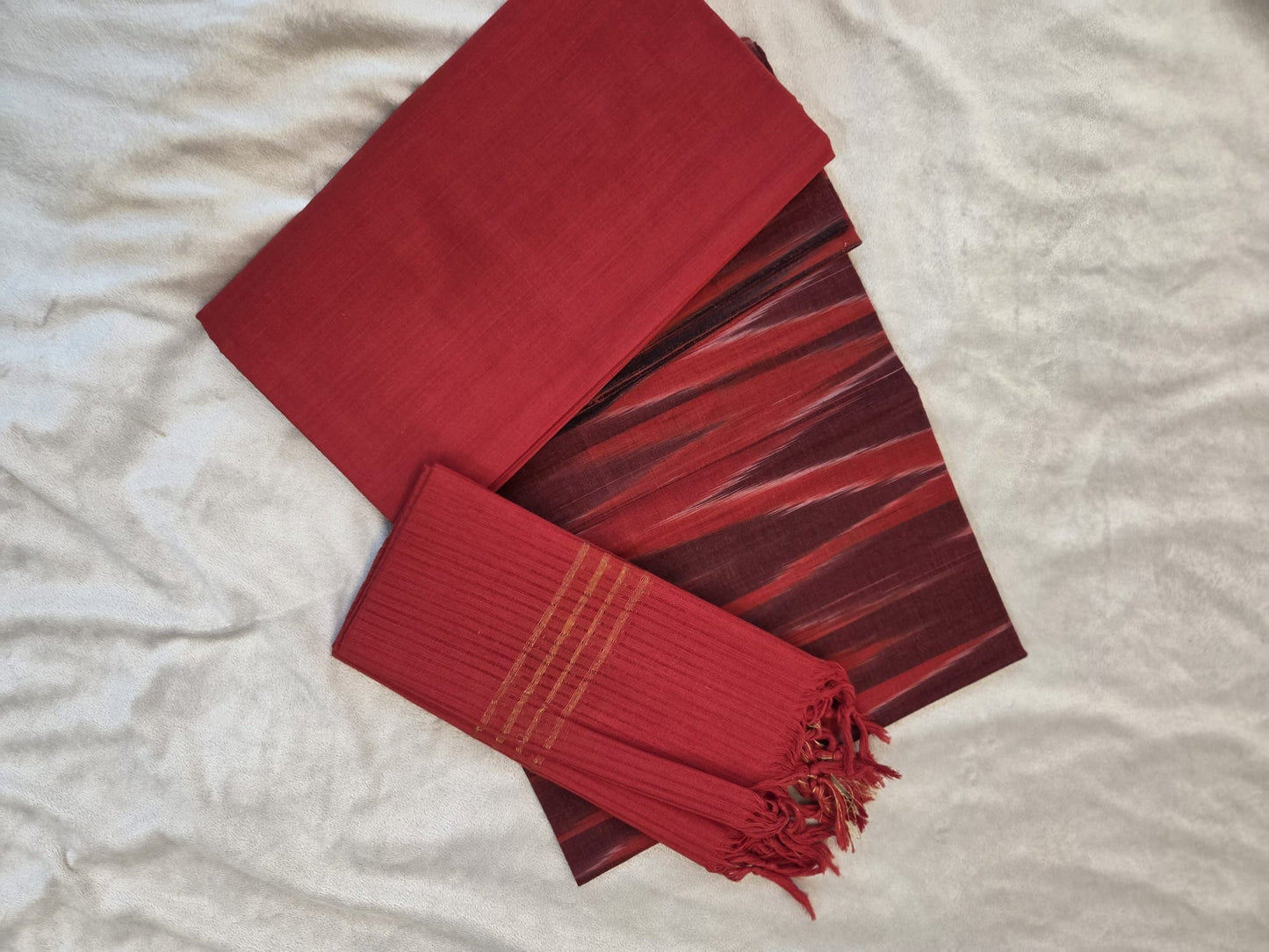 Pure Mangalagiri Cotton Ikkath Triangles