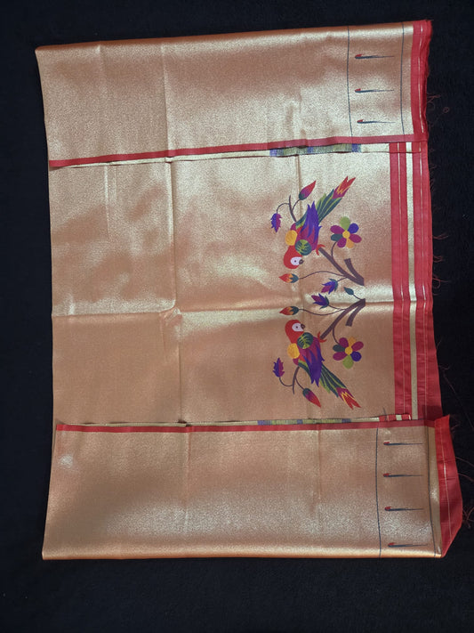 Paithani Blouse Pieces with Birds