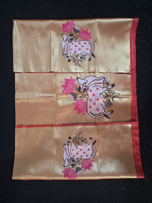 Paithani Blouse Pieces with Pichwai Design