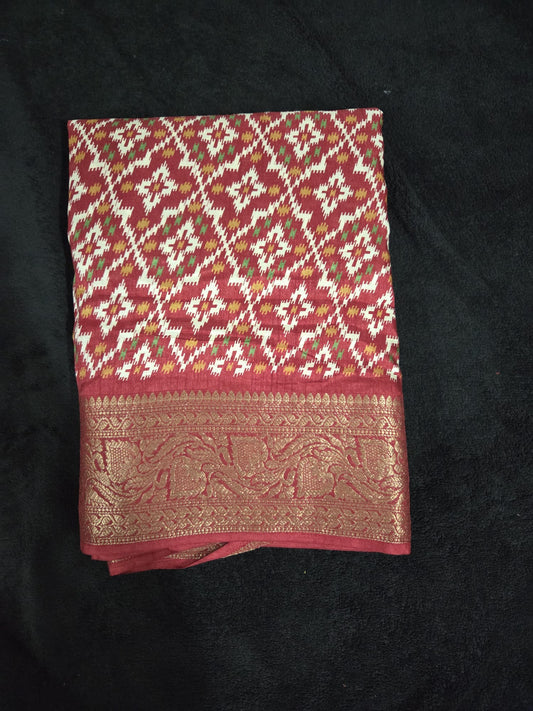 Patola Printed Dola Silk Saree