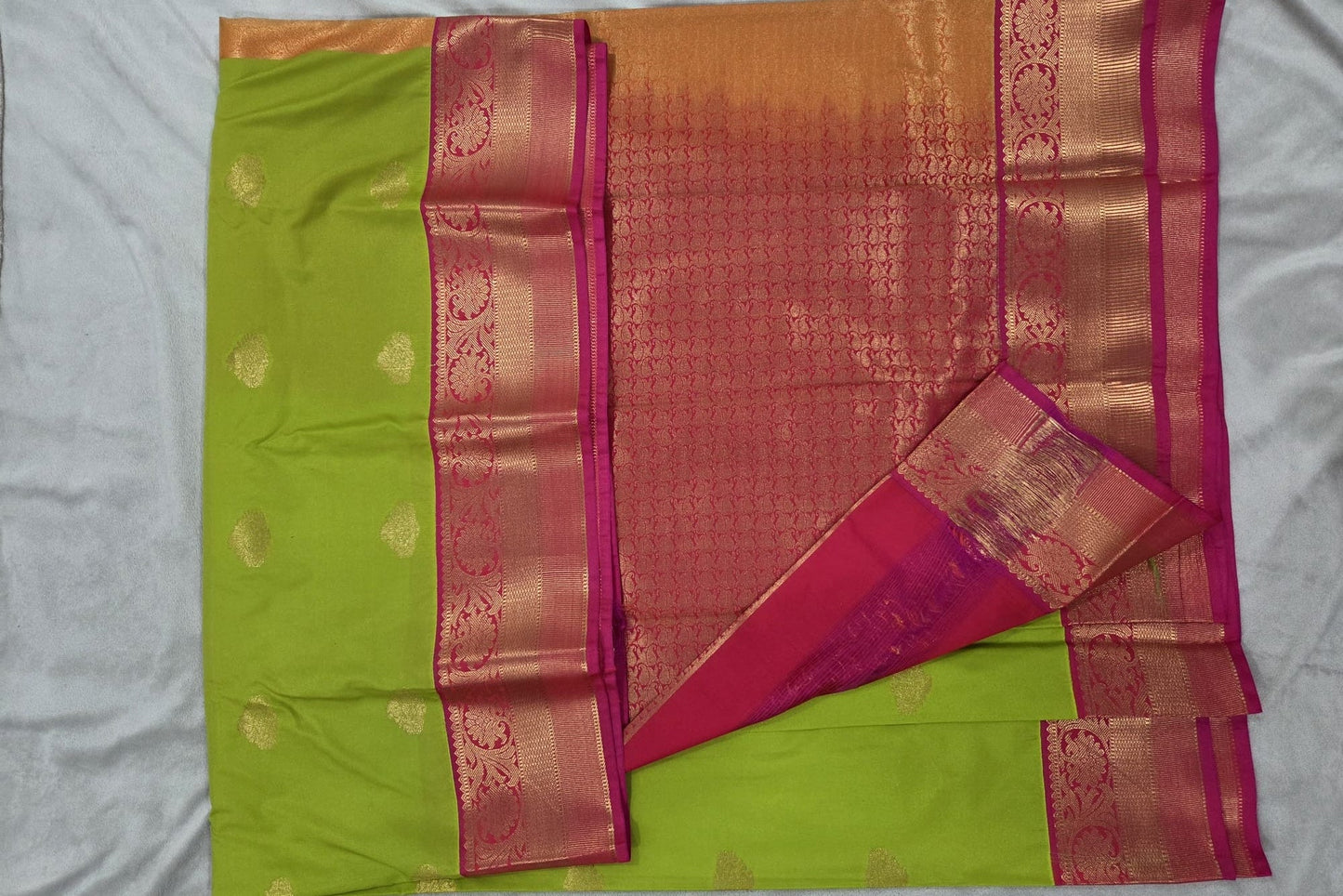 Kanchi Semi Silk with contrast border