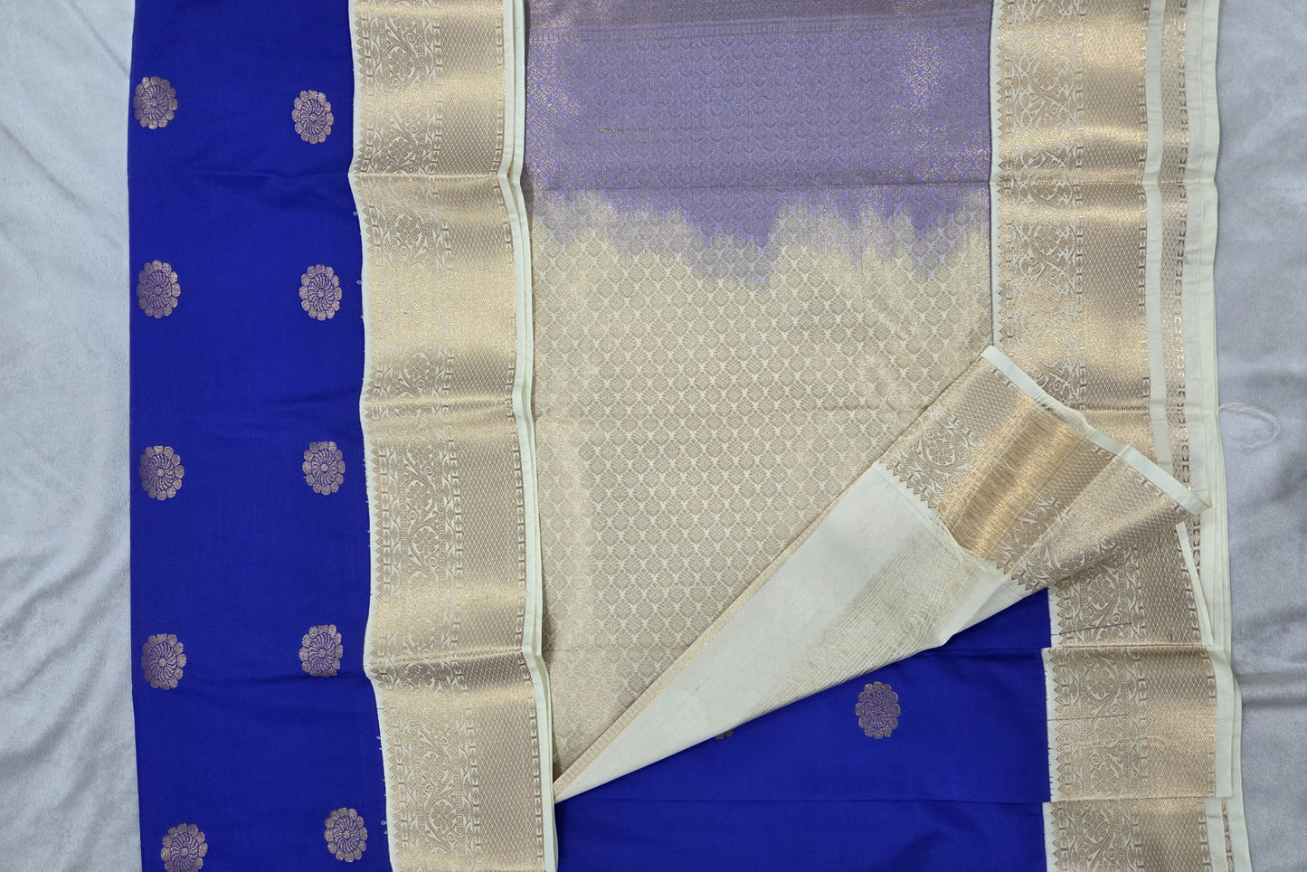 Kanchi Semi Silk with contrast border