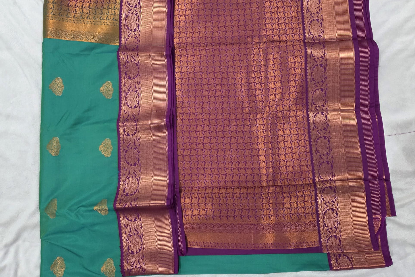 Kanchi Semi Silk with contrast border