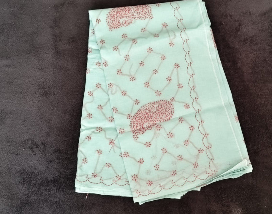 Hand-Embroidered Chikankari Cotton Sarees - VSL Collections