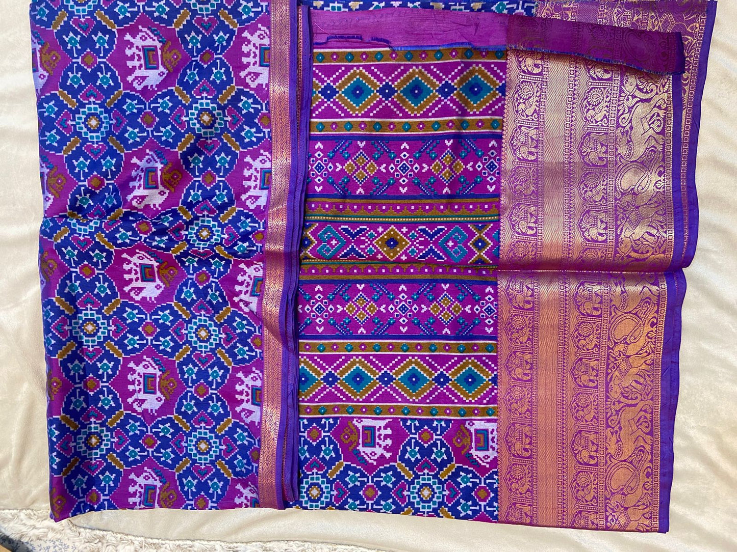 Ikat Semi Silk Saree