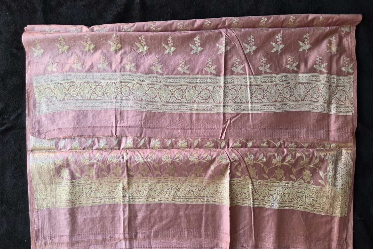 Banarasi Dress Materials with Floral Motifs - VSL Collections