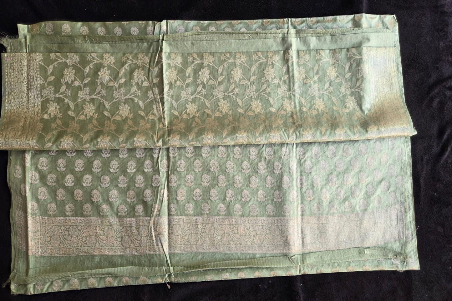 Banarasi Dress Materials with Floral Motifs - VSL Collections