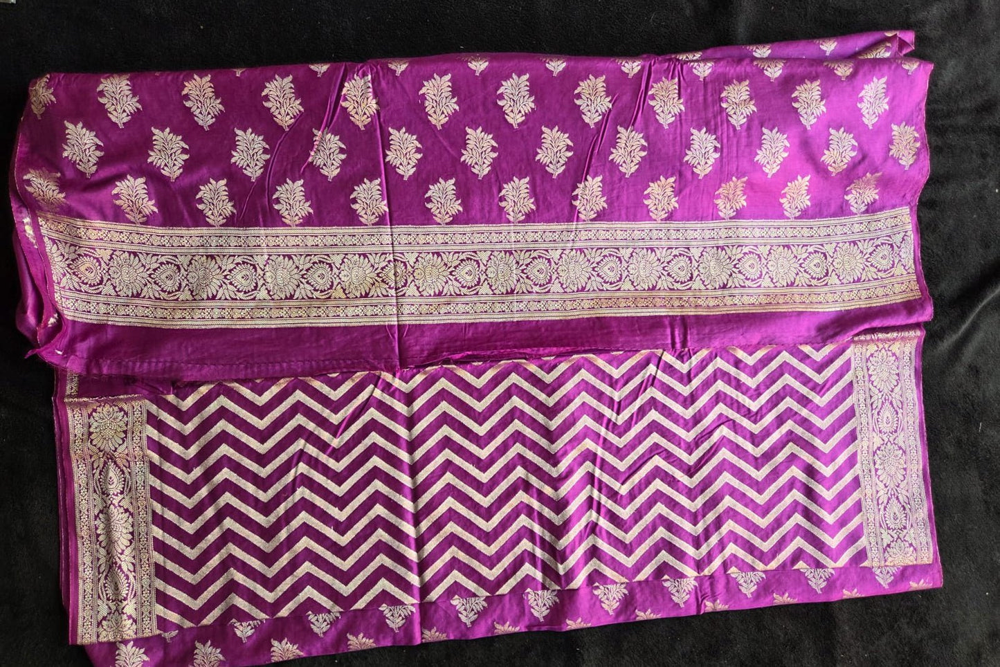Banarasi Dress Materials with Floral Motifs - VSL Collections