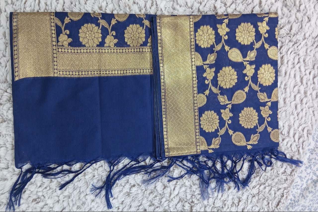 Banarasi Duppatta with Floral Weave - VSL Collections