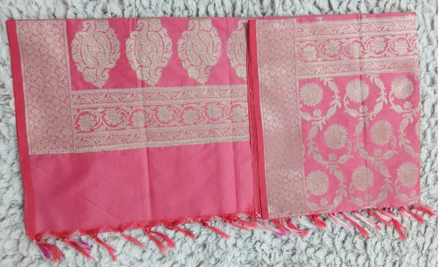Banarasi Duppatta with Weave in Floral and Leaves - VSL Collections