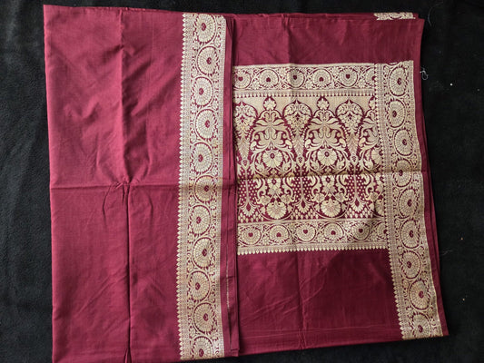Banarasi Plain Semi Silk Sarees With Zari - VSL Collections