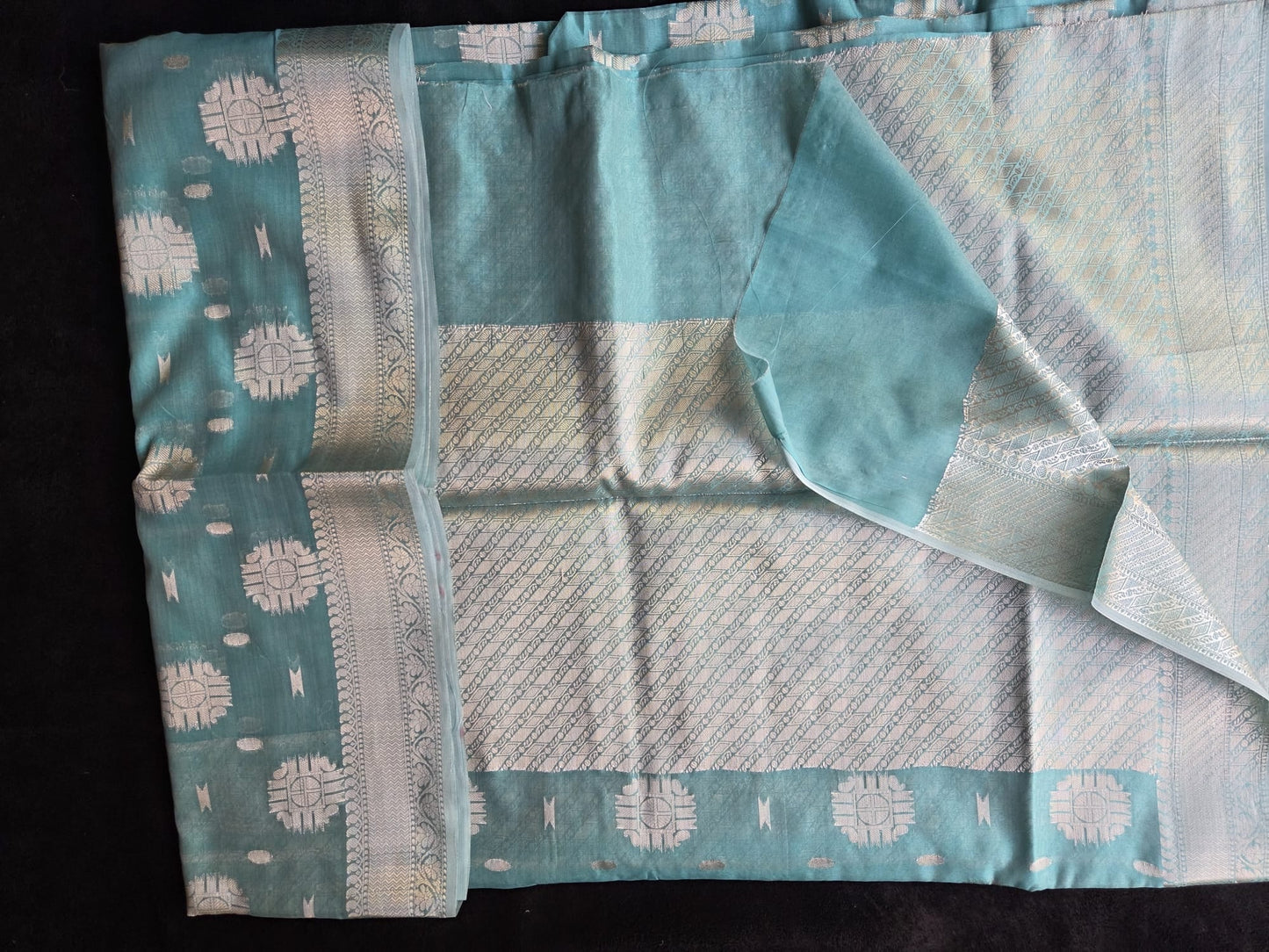 Banarasi Semi Cotton Sarees with Ashrafi(Gold Coin) Motif - VSL Collections