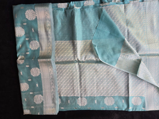 Banarasi Semi Cotton Sarees with Ashrafi(Gold Coin) Motif - VSL Collections