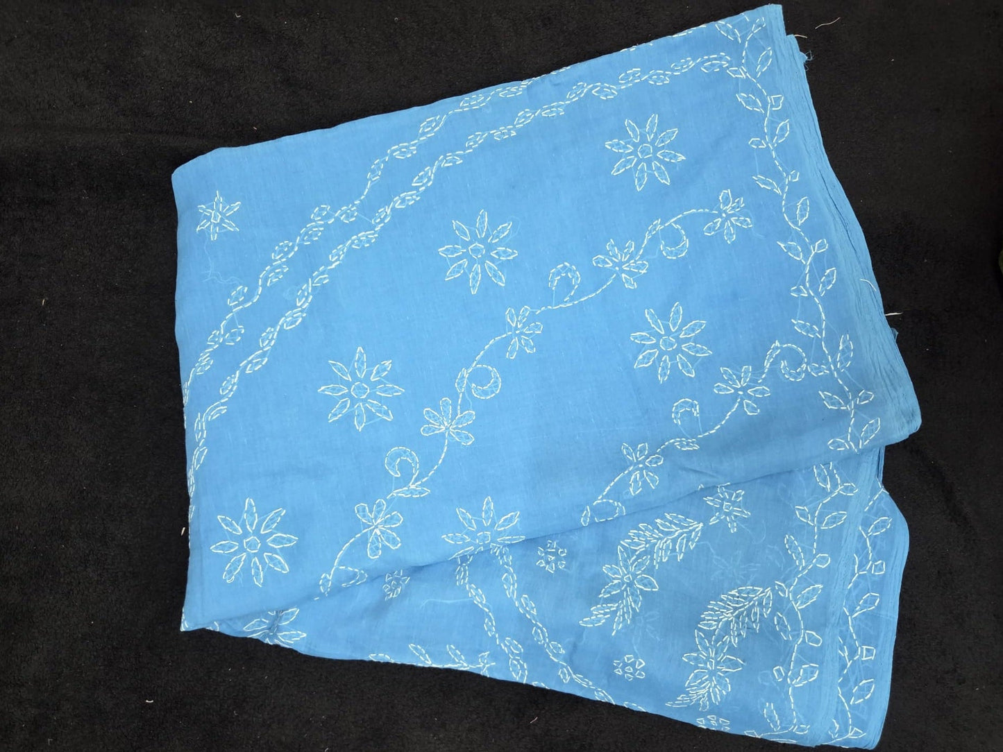 Chikankaari Cotton Sarees with Floral Designs - VSL Collections