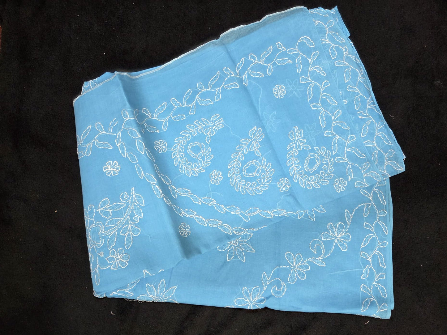 Chikankaari Cotton Sarees with Floral Designs - VSL Collections