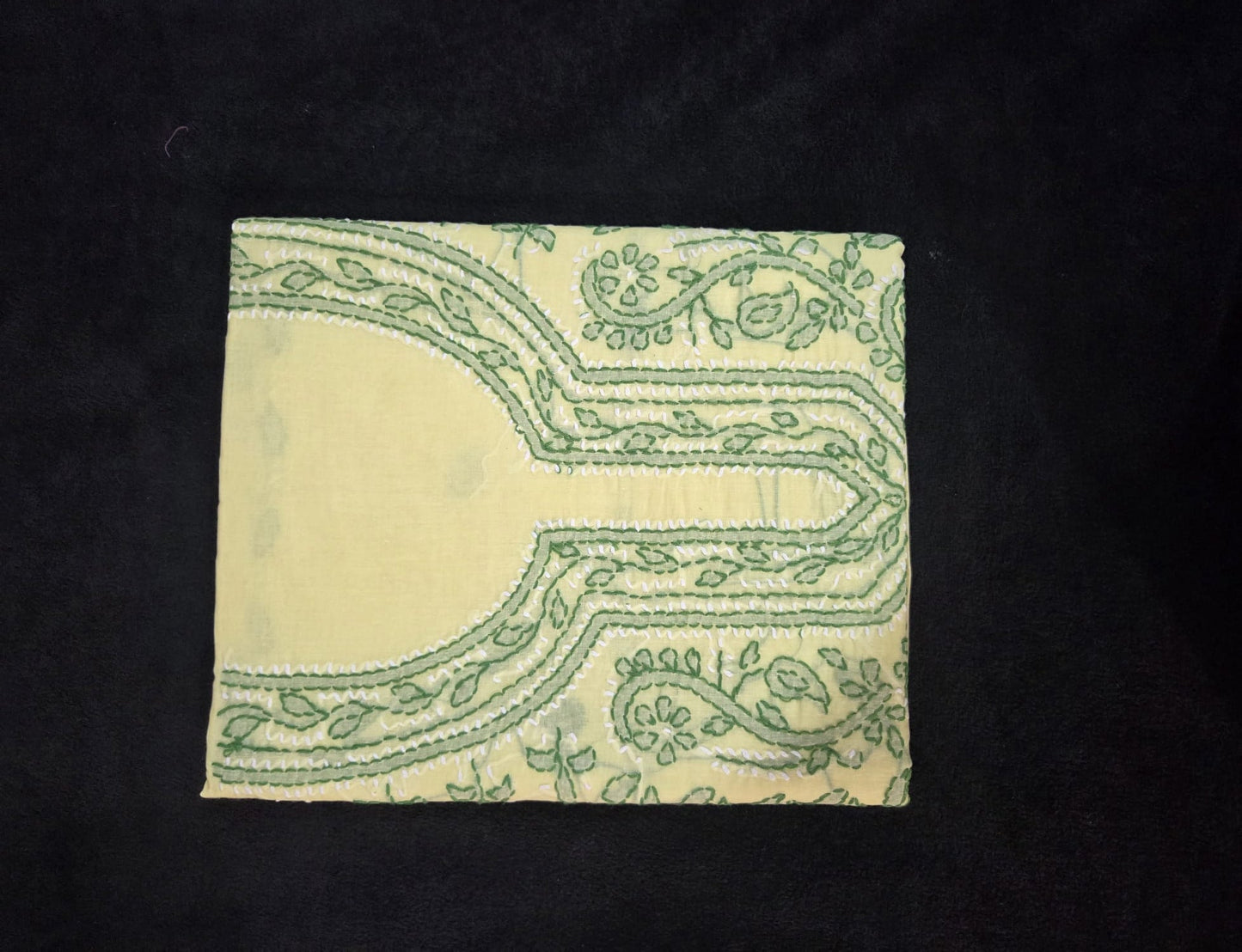 Chikankari Cotton Dress Materials with V Neck - VSL Collections
