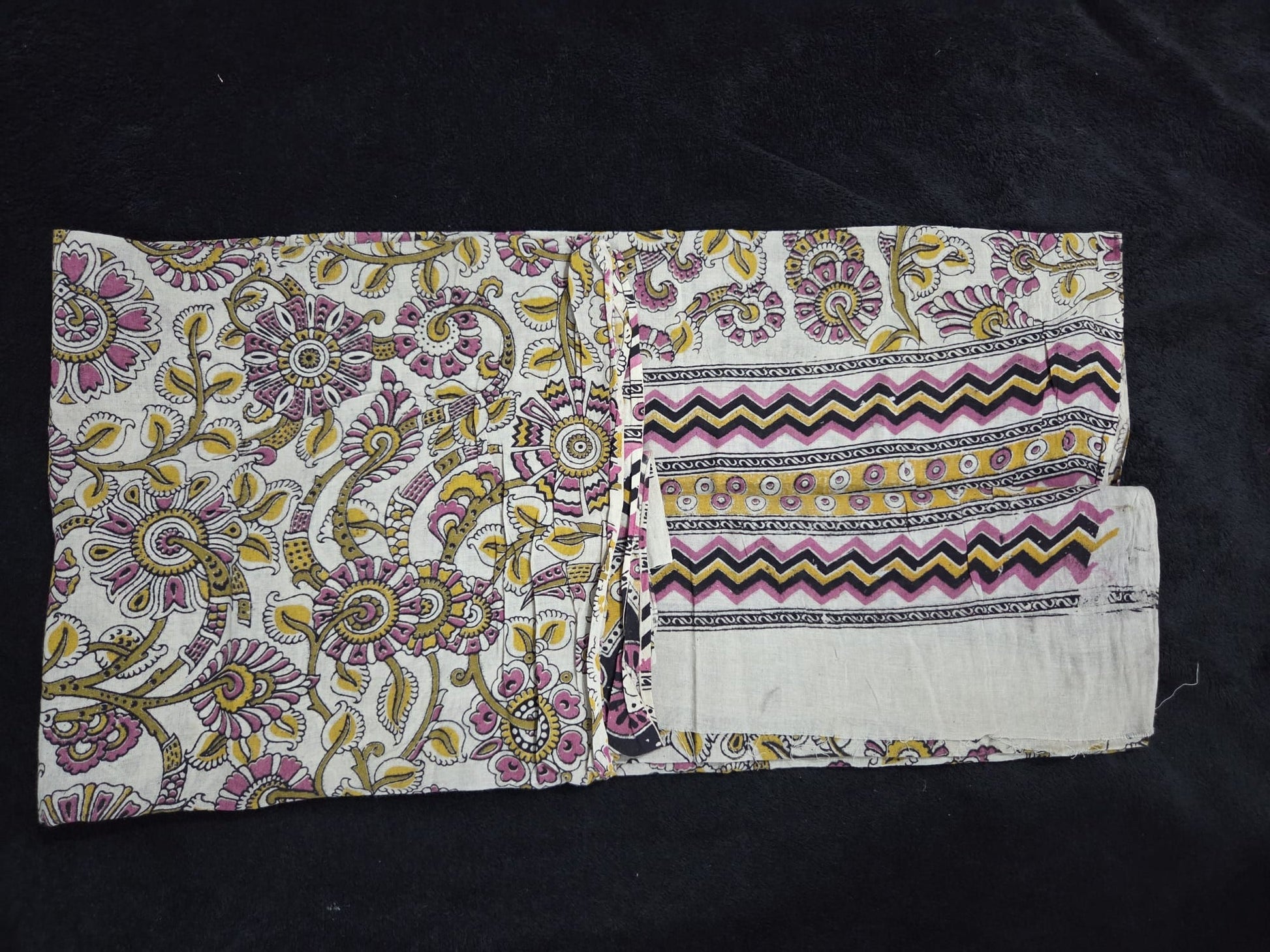 Cotton Kalamkaari Hand Printed Floral Dupattas - VSL Collections