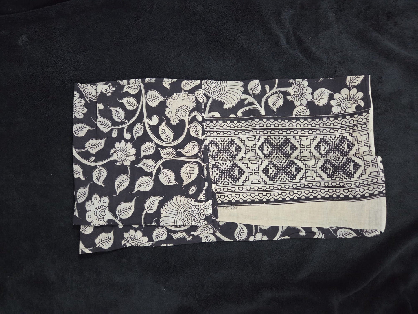 Cotton Kalamkaari Hand Printed Floral Dupattas - VSL Collections