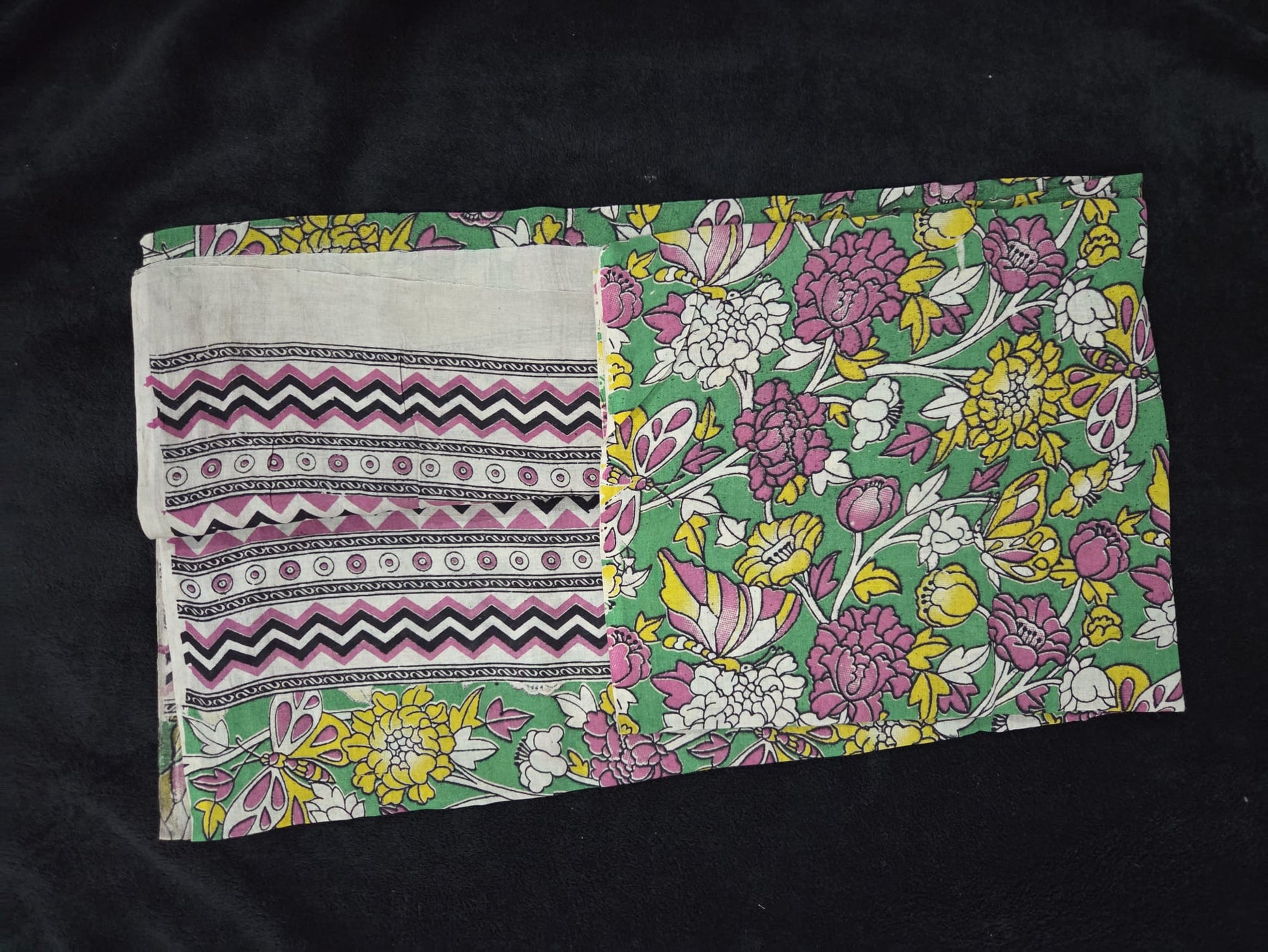 Cotton Kalamkaari Hand Printed Floral Dupattas - VSL Collections