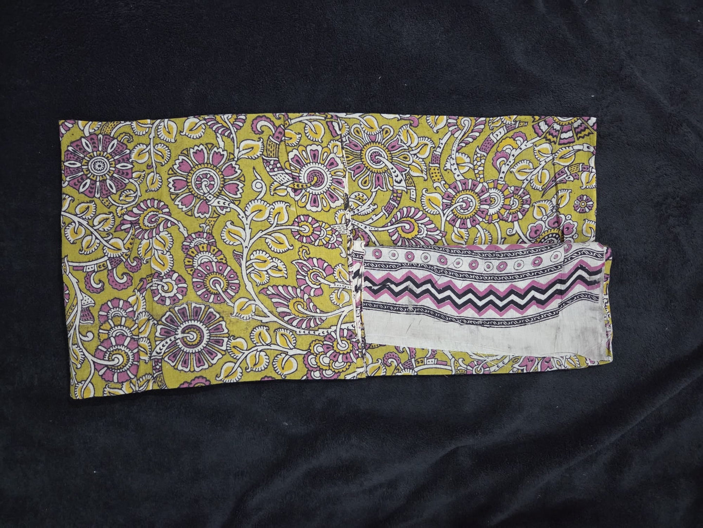 Cotton Kalamkaari Hand Printed Floral Dupattas - VSL Collections