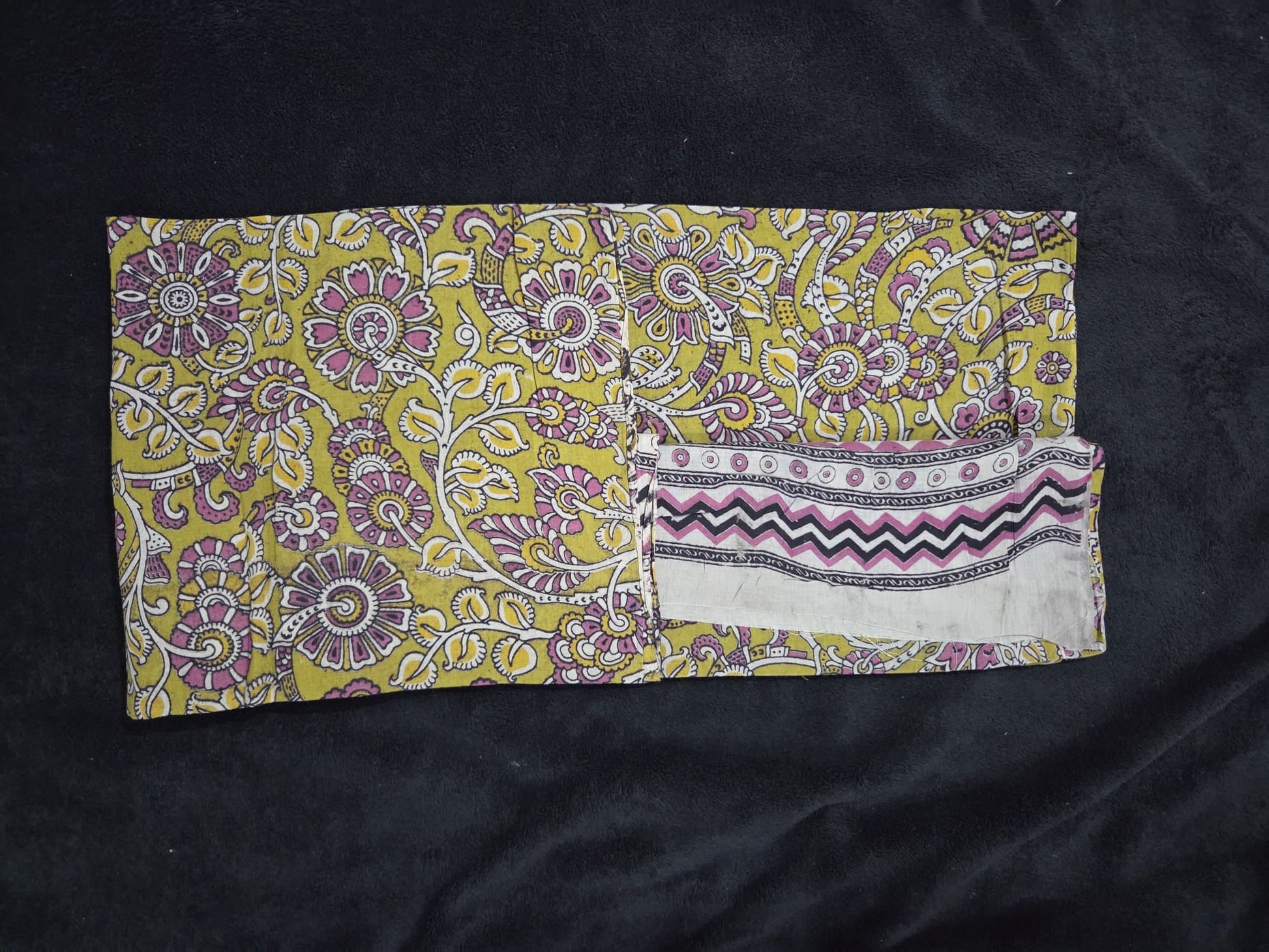 Cotton Kalamkaari Hand Printed Floral Dupattas - VSL Collections