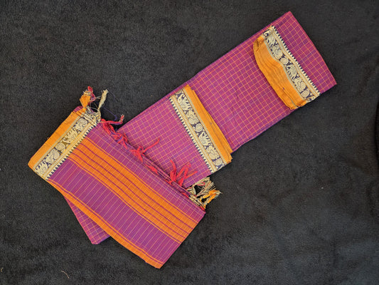 Narayanpet Dress Materials with Checks Pattern