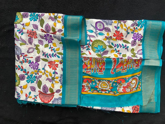 Dola Silk Sarees with Kalamkari Digital Print - VSL Collections