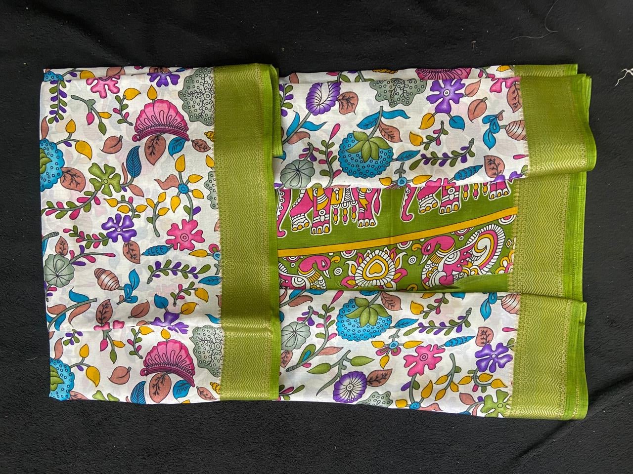 Dola Silk Sarees with Kalamkari Digital Print - VSL Collections