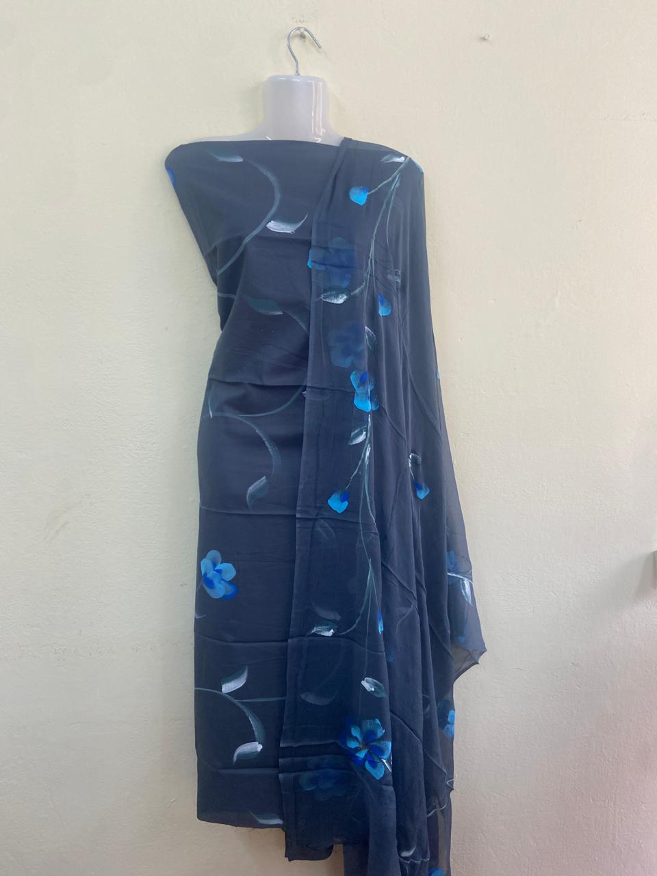 Floral Printed Cotton Dress Material - VSL Collections