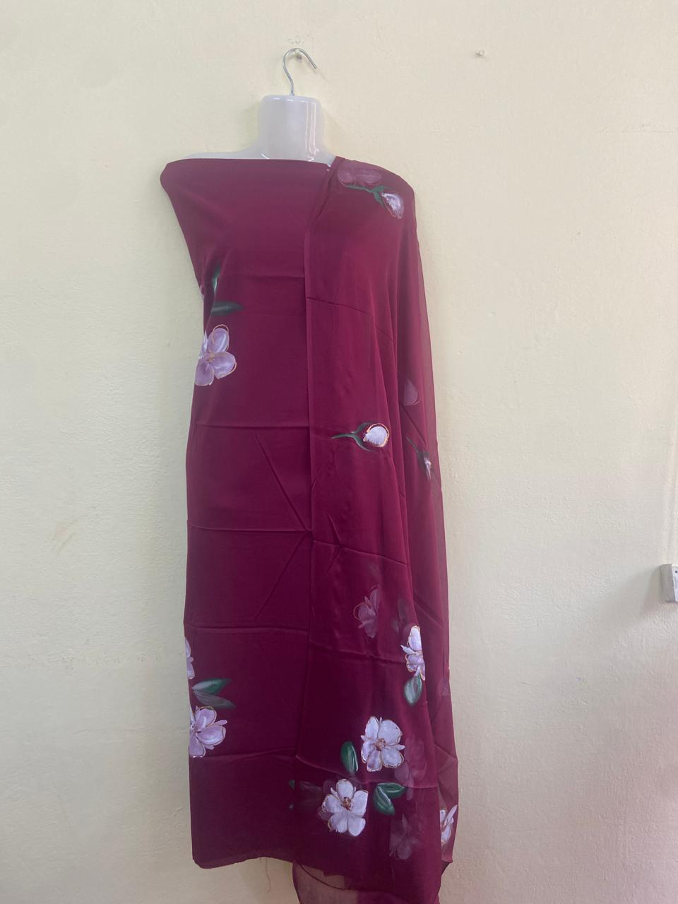 Floral Printed Cotton Dress Material - VSL Collections