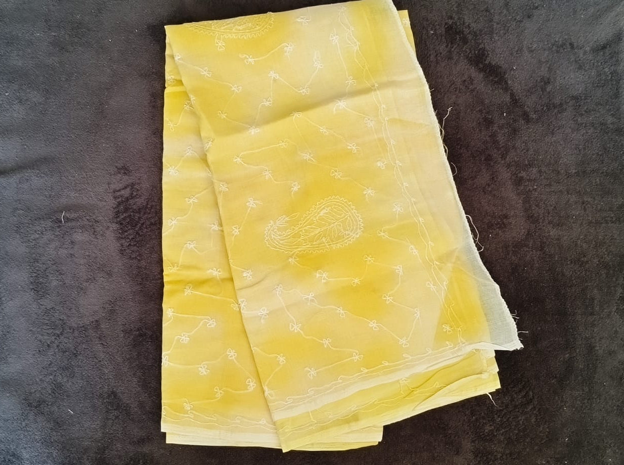 Hand - Embroidered Chikankari Cotton Sarees - VSL Collections