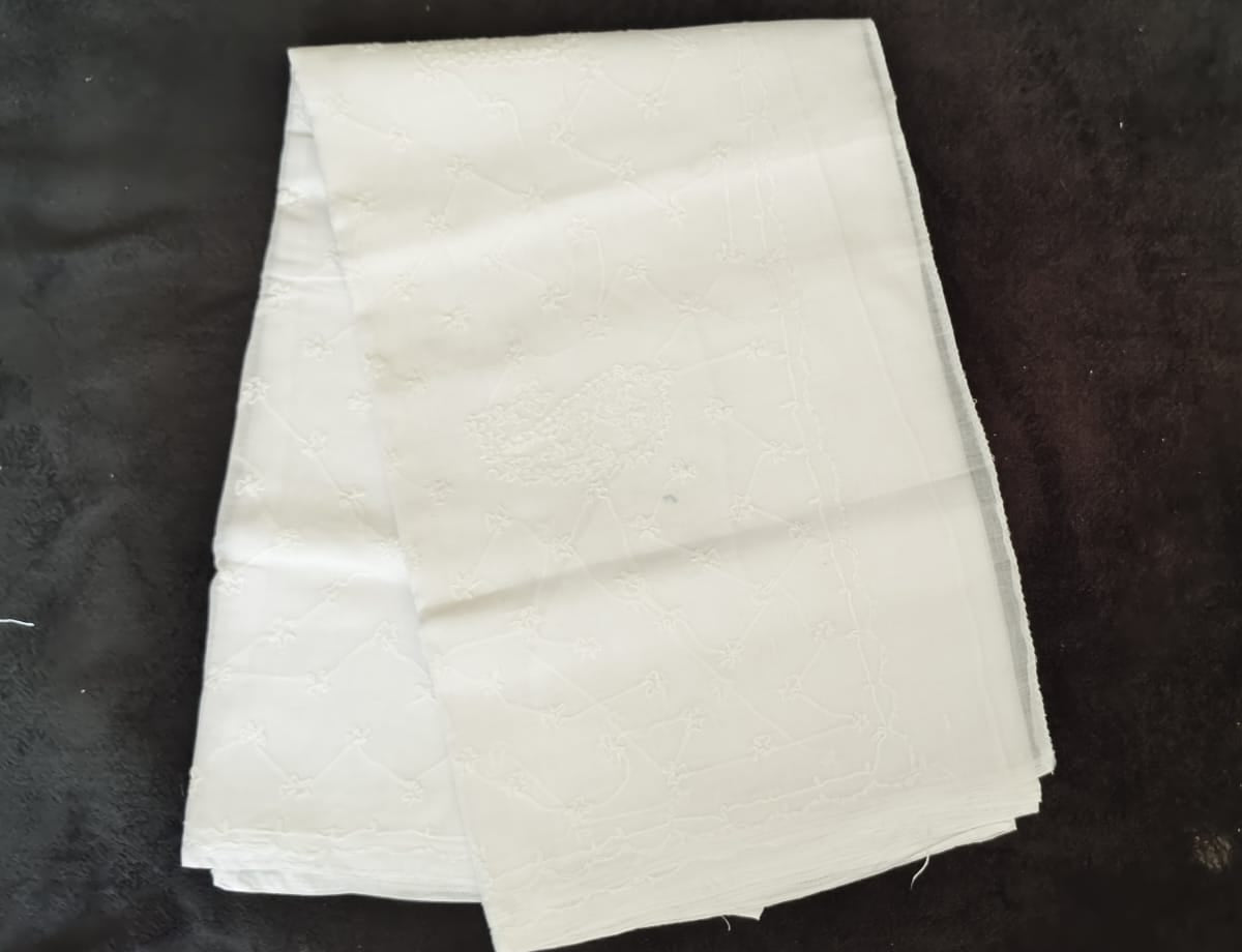 Hand - Embroidered Chikankari Cotton Sarees - VSL Collections
