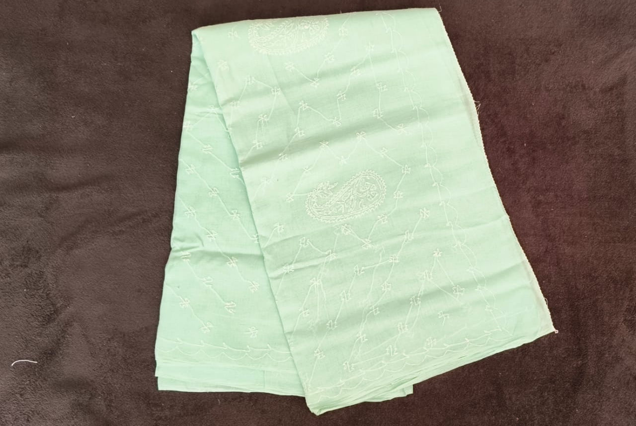Hand - Embroidered Chikankari Cotton Sarees - VSL Collections