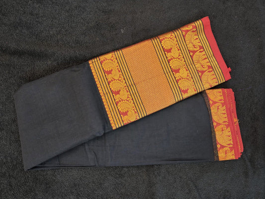 Handloom Narayanapet Cotton Big Border Saree - VSL Collections