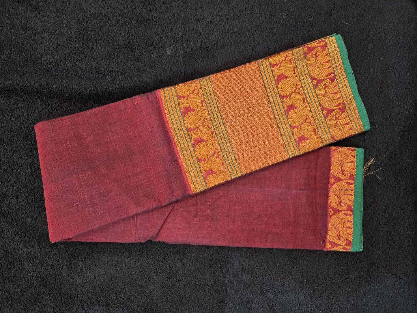 Handloom Narayanapet Cotton Big Border Saree - VSL Collections