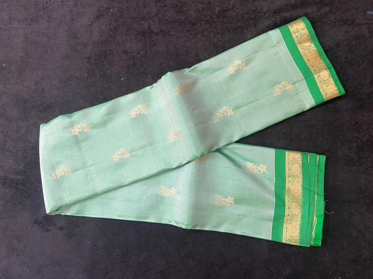 Kanchipuram Semi Silk Sarees with Gold Zari Border - VSL Collections