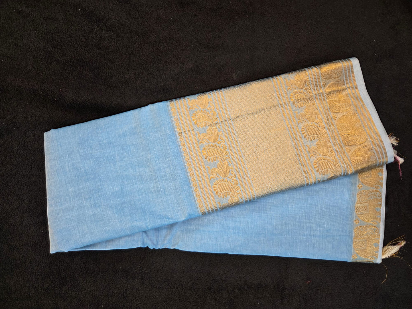 Narayanapet Cotton with Big Zari Border in Rare Colours