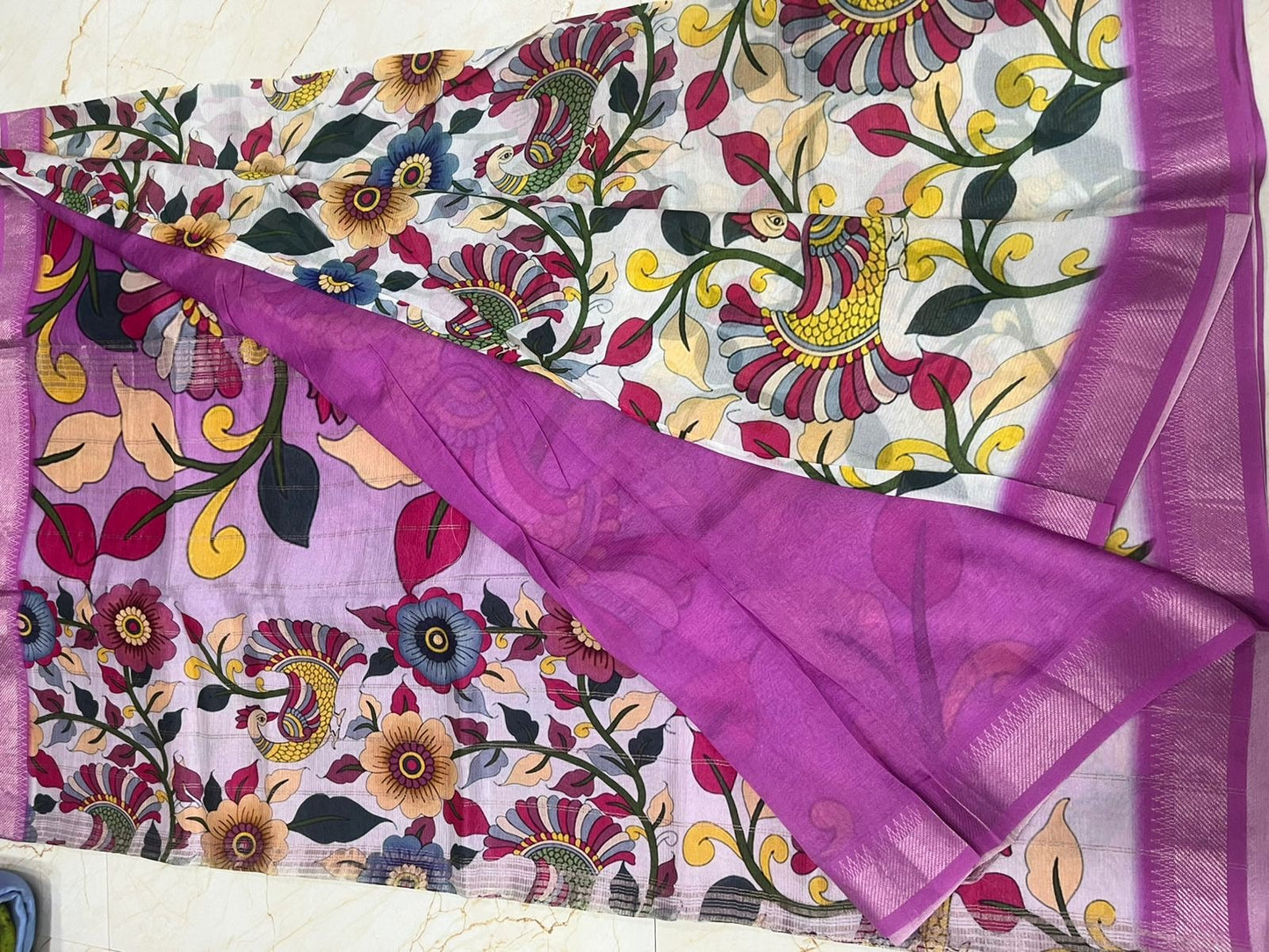Mangalagiri Pattu with Digital Printing - VSL Collections