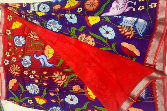 Mangalagiri Pattu with Digital Printing - VSL Collections