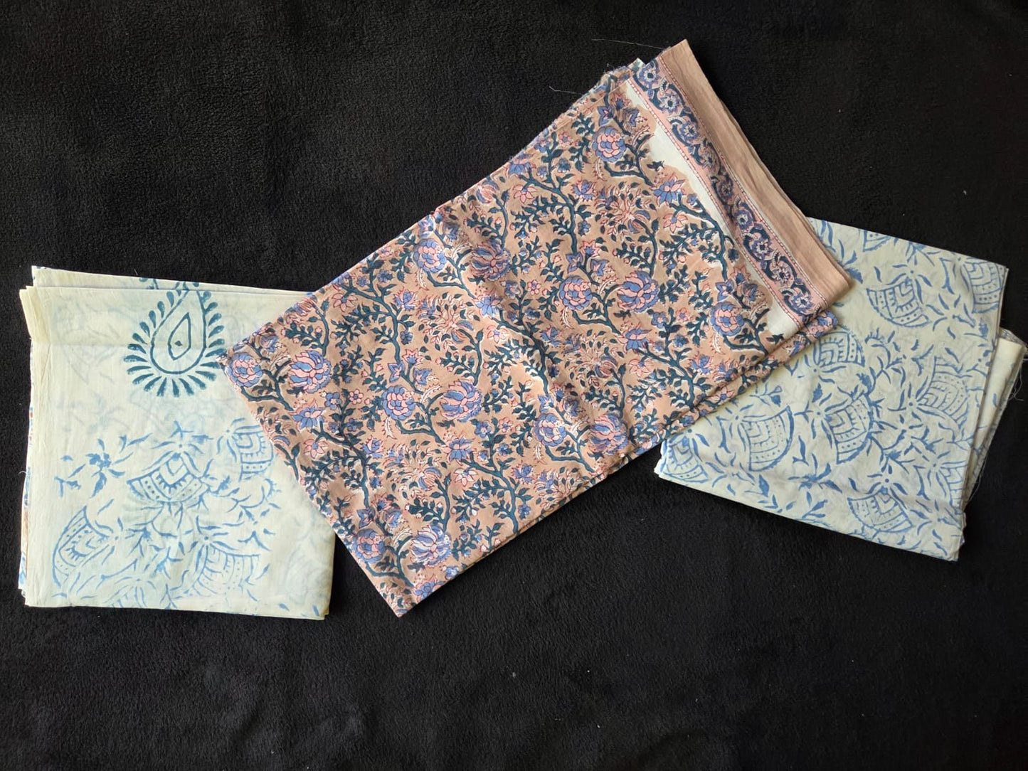 Mul Cotton Dress Materials with Delicate Floral Print - VSL Collections