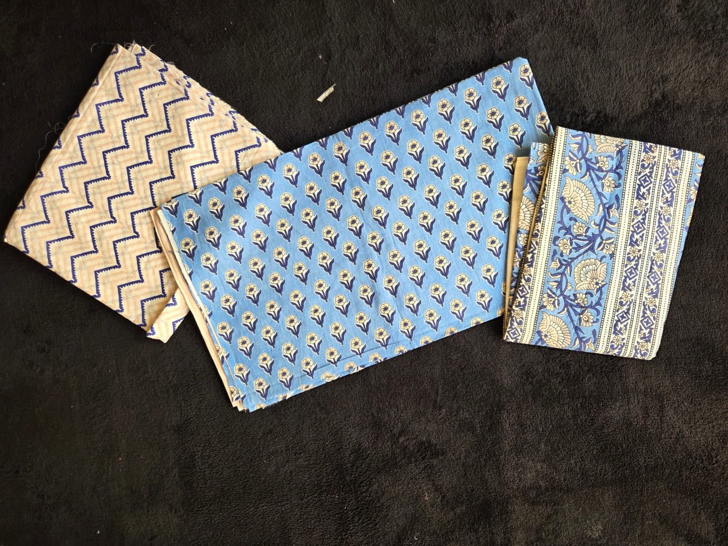 Mul Cotton Dress Materials with Delicate Floral Print - VSL Collections