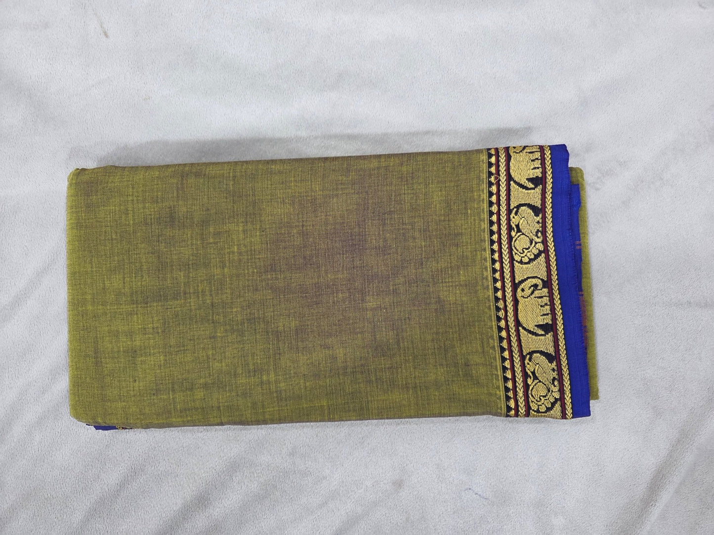 Narayanpet Plain Cotton Saree with Small Border - VSL Collections